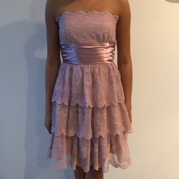 ROBERTA Layered Formal Homecoming Dress - Picture 1 of 10